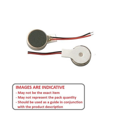 1078632 | AD0834AD (10 Pcs) --- Vibrating Motors - 8mm Dia x 3.4mm Thick Start Voltage 2.3V - Operating Voltage Range 2.3-3.5V