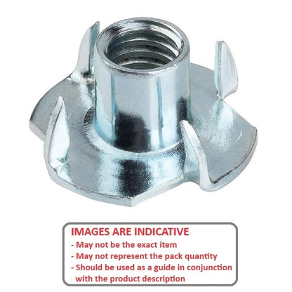 1086321 | NT095C-BL-CZ (50 Pcs) --- Blind Nuts - 3/8-16 UNC - 9.53mm - 25.4x11.1 mm Standard - Steel Zinc Plated Nut