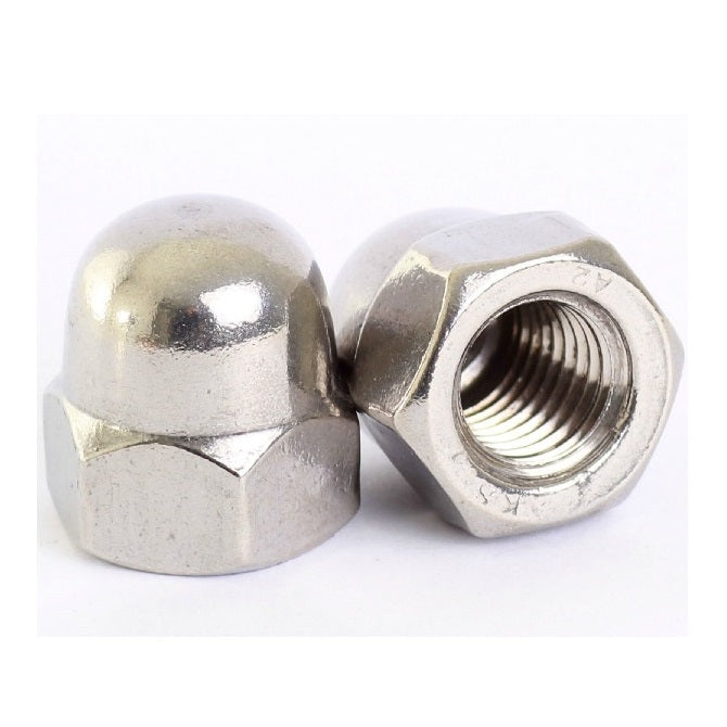 Dome Nuts - 1/4-20 UNC -6.35mm- 304 Stainless 9.65 mm