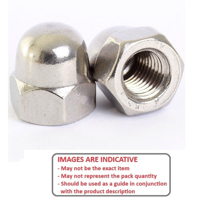 1073921 | NT064C-DM-S4 (5 Pcs) --- Dome Nuts - 1/4-20 UNC - 6.35mm - 304 Stainless 9.65 mm Nut