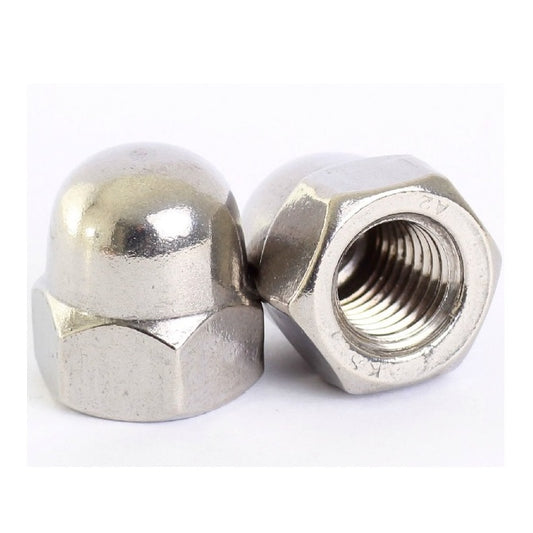 Dome Nuts - M6 -6x1mm- 304 Stainless 12 mm