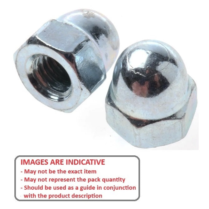 1051036 | NT039W-DM-CC (50 Pcs) --- Dome Nuts - 5/32-32 BSW - 3.969mm - Steel - Chrome Plated