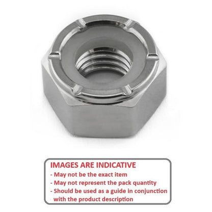 1040788 | NT022C-NI-AL (10 Pcs) --- Hexagonal Nuts - 2-56 UNC - 2.18mm - - 3.97 mm Nylon Insert - Aluminium Nut