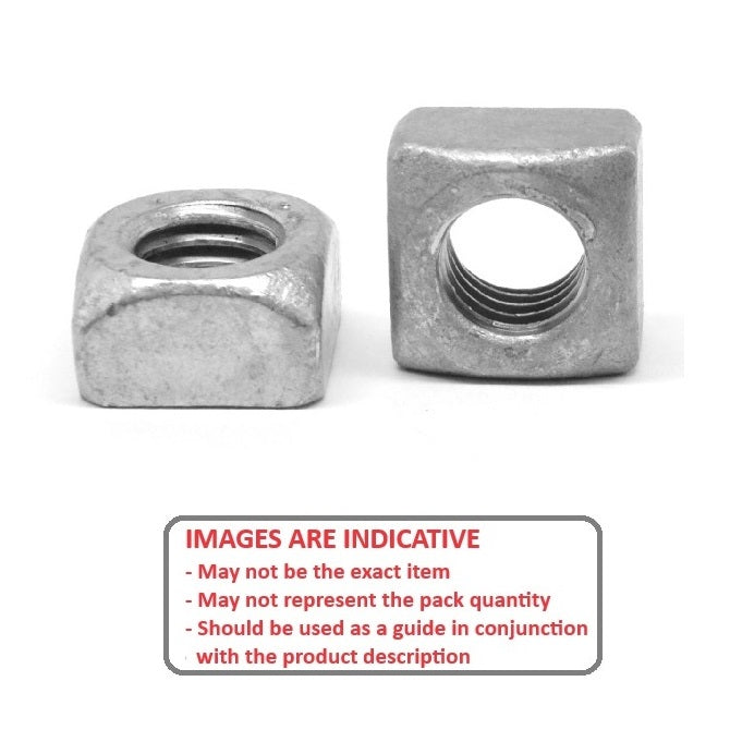 1054958 | NT042C-SQ-CZ (100 Pcs) --- Square Machine Screw Nuts - 8-32 UNC - 4.17mm - 12.294x3.3 mm
