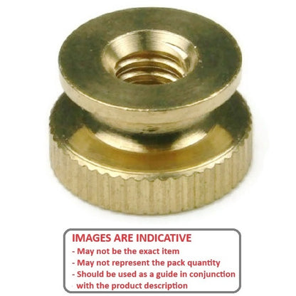 1054808 | NT042C-THC-BR (25 Pcs) --- Thumb Nuts - 8-32 UNC - 4.17mm - 7.1x3.18 mm Collared - Brass Nut