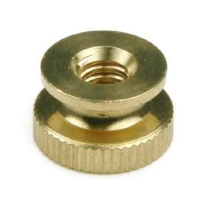 1054808 | NT042C-THC-BR (25 Pcs) --- Thumb Nuts - 8-32 UNC - 4.17mm - 7.1x3.18 mm Collared - Brass Nut