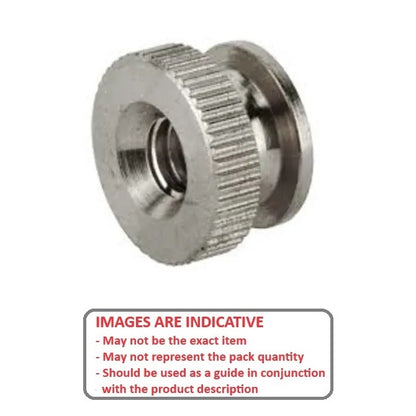 1049760 | NT035C-THC-S3 --- Thumb Nuts - 6-32 UNC - 3.5mm - 7.1x3.18 mm Collared - Stainless Steel 303 Similar to A2, 304, 18-8 Nut
