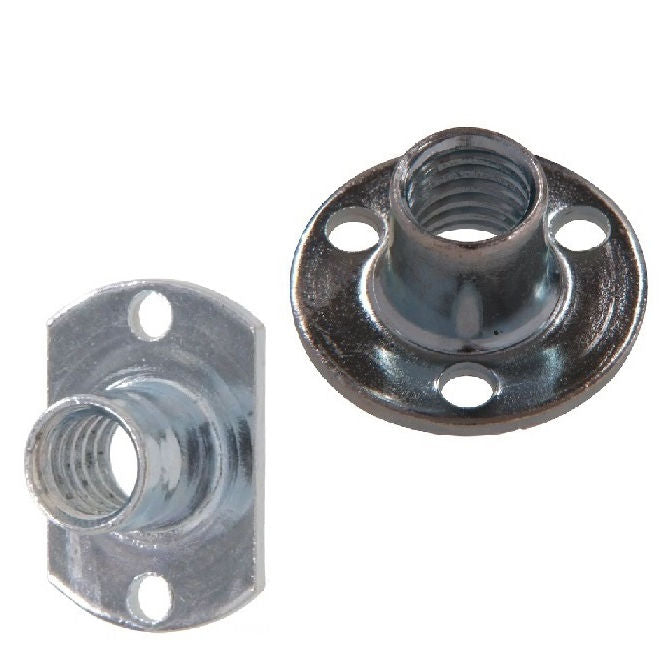 1069732 | NT064C-RW-CS (10 Pcs) --- Weld Steel Nuts - 1/4-20 UNC - 6.35mm - Round Base 19.05 mm