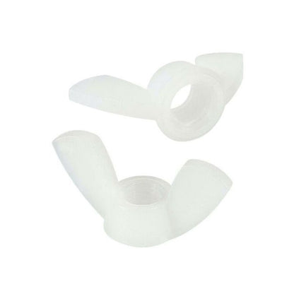 1064638 | NT060M-WG-NY (5 Pcs) --- Wing Nuts - M6 - 6x1mm - 20x12 mm - Natural Nylon 6.6 Nut