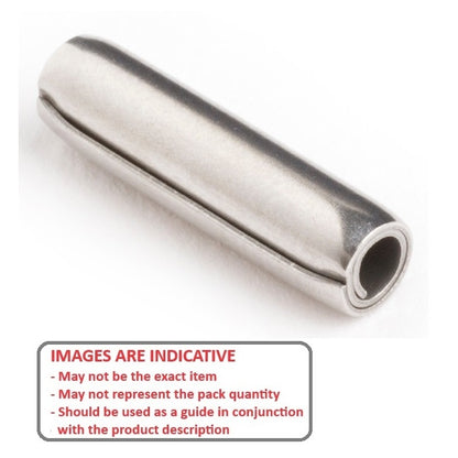 1035812 | PSP-010-006-S2 (10 Pcs) --- Coiled Pins - 1x6 - 1.00 - 1.04  - Stainless Steel 304 Similar to A2, 18-8 HRB80