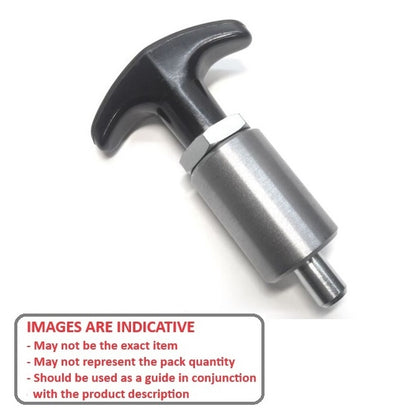 1085603 | BSD-55ALRS --- Pull Pins - 9.525x14.288x38.1 mm Tee Handle - Aluminium and Steel Pin