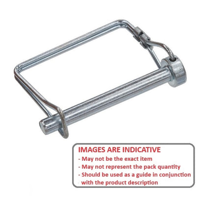 1073255 | LYP-Q2-064-064-S4 (2 Pcs) --- Wire Lock Lynch Pins - 6.35x63.5x2.3 mm Double Wire - Stainless Steel 304 Similar to A2, 18-8 HRB80 Pin