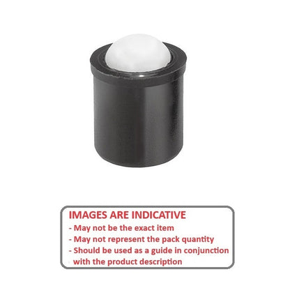 1090177 | PLBP-100-130-PP-015 (10 Pcs) --- Ball Push Fit Plungers - 10x13 mm - 9 N Plastic Body - Plastic Plunger