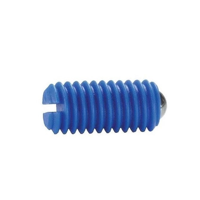 Ball Threaded Plungers - 5/16-18 UNC - 7.94mm - 14.7 mm - 8.9 N Acetal Body - Acetal with Stainless Ball