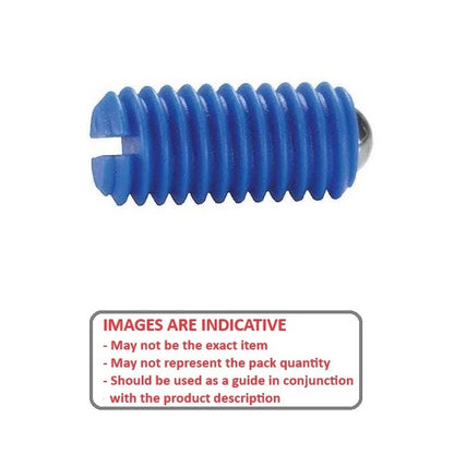 1076730 | PLBT-079C-147-AS-020 --- Ball Threaded Plungers - 5/16-18 UNC - 7.94mm - 14.7 mm - 8.9 N Acetal Body - Acetal with Stainless Ball Plunger