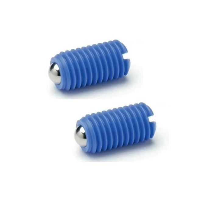 1066169 | PLBT-060M-120-AS-015 (20 Pcs) --- Ball Threaded Plungers - M6 - 6x1mm - 12 mm - 5 N Acetal Body - Acetal with Stainless Ball Plunger