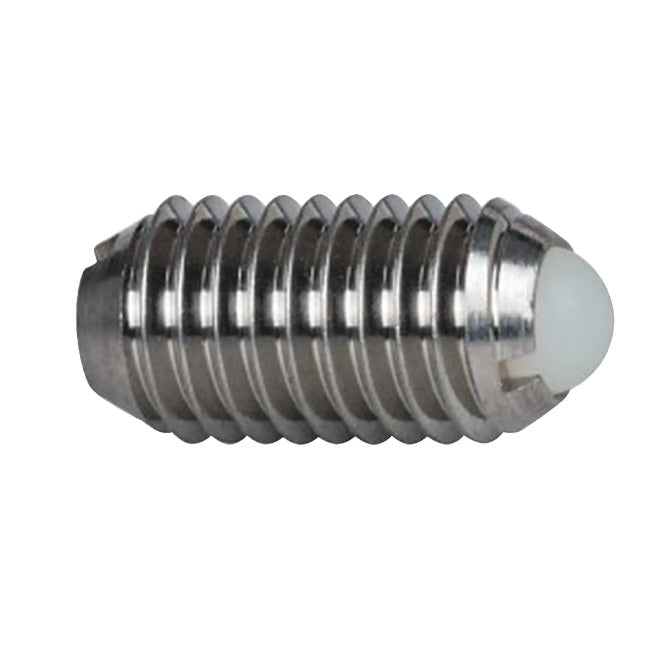 1054948 | PLST-042C-111-AS-021 --- Spring Plungers - 8-32 UNC - 4.17mm - 11.1 mm - 6.7 N No Handle - Stainless Steel Body with Acetal Plunger
