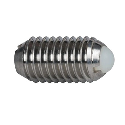 1054948 | PLST-042C-111-AS-021 --- Spring Plungers - 8-32 UNC - 4.17mm - 11.1 mm - 6.7 N No Handle - Stainless Steel Body with Acetal Plunger