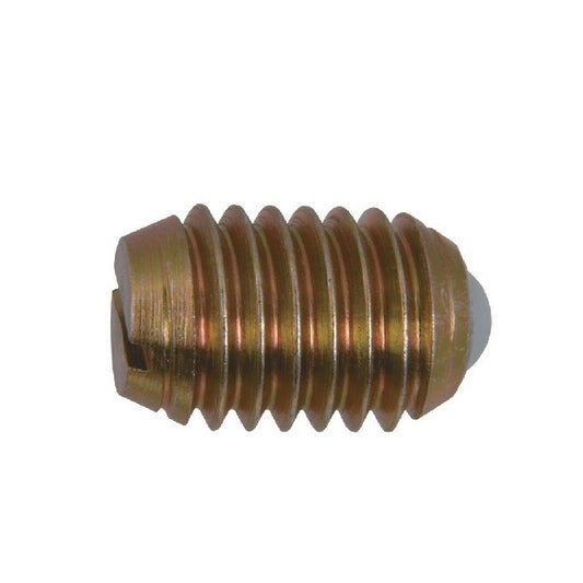 Ball Threaded Plungers - 1/4-20 UNC - 6.35mm - 13.5 mm - 17.8 N  - Steel Body with Nylon Ball