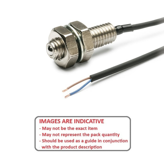 1081545 | PLBT-080M-230-LO-016 --- Ball Threaded Plungers - M8 - 8x1.25mm - 30 mm - 8 N With Limit Switch - Steel Nickel Plated Plunger