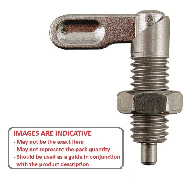 1087345 | PLIT-040-095F-10-G-S3-N --- Indexing Plungers - 3/8-24 UNF - 9.53mm - 20 mm - 0.4 N Grip - Stainless Steel Plunger