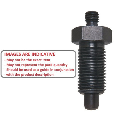 1087340 | PLIT-050-095F-00-SH-C --- Indexing Plungers - 3/8-24 UNF - 9.53mm - 17 mm - 0.7 N Non Locking - Steel Plunger
