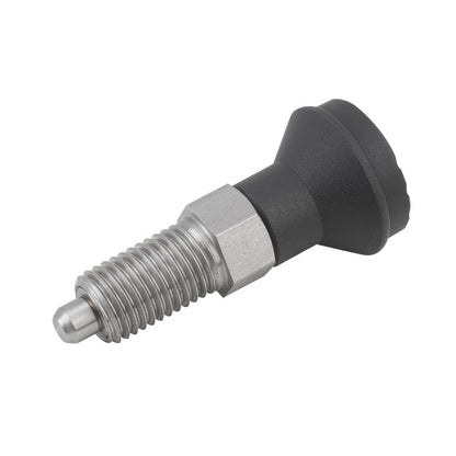 1081826 | PLIT-040-080-100-39-KP-S3 --- Indexing Pull Knob Plungers - M8 Fine - 8x1mm - 38.5 mm - 0.6 N Stainless and Plastic - Stainless Steel 303 Similar to A2, 304, 18-8 Plunger