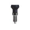 Indexing Pull Knob Plungers - M10x1 - Extra Fine - 47 mm - 0.5 N Stainless and Plastic - Stainless Steel 303 Similar to A2, 304, 18-8 