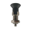 Indexing Pull Knob Plungers - M10x1 - Extra Fine - 43.5 mm - 0.5 N Stainless and Plastic - Stainless Steel 303 Similar to A2, 304, 18-8 