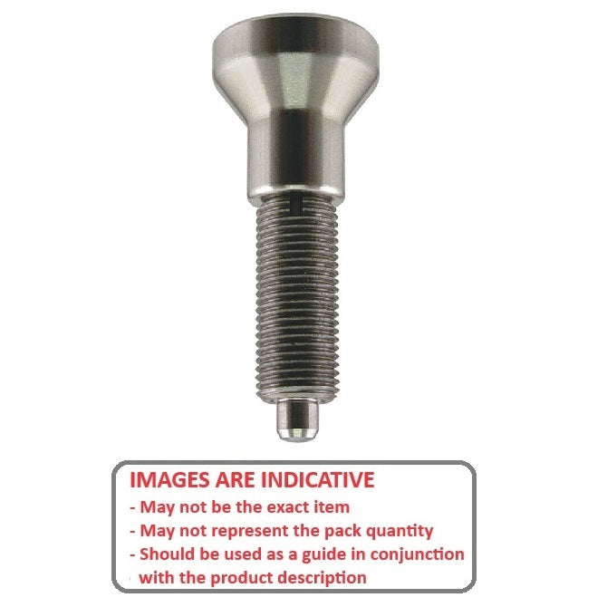 1081987 | PLIT-040-080-100-43-KPU-S3F --- Indexing Pull Knob Plungers - M8 Fine - 8x1mm - 43 mm - 2.7 N No Collar - Stainless Steel 303 Similar to A2, 304, 18-8 Plunger