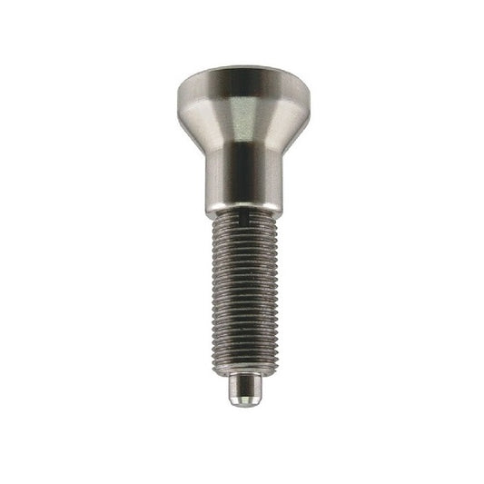 Indexing Pull Knob Plungers - M10x1 - Extra Fine - 50 mm - 2.3 N No Collar - Stainless Steel 303 Similar to A2, 304, 18-8 