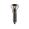 Indexing Pull Knob Plungers - M10x1 - Extra Fine - 50 mm - 2.3 N No Collar - Stainless Steel 303 Similar to A2, 304, 18-8 