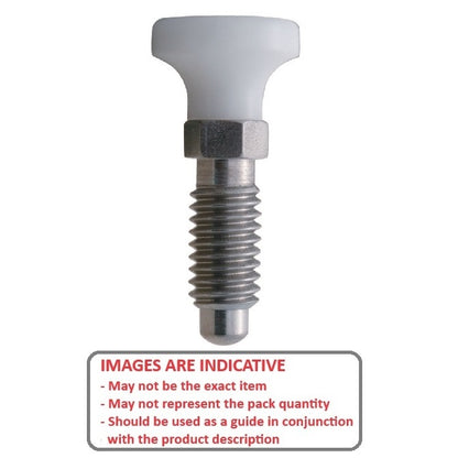 1086004 | PLST-095C-191-HS-009 --- Spring Plungers - 3/8-16 UNC - 9.53mm - 19.1 mm - 1.1 N Acetal Handle - Stainless Steel with Acetal Plunger