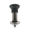 Indexing Pull Knob Plungers - M10x1 - Extra Fine - 43.5 mm - 2.3 N No Collar - Stainless Steel 303 Similar to A2, 304, 18-8 