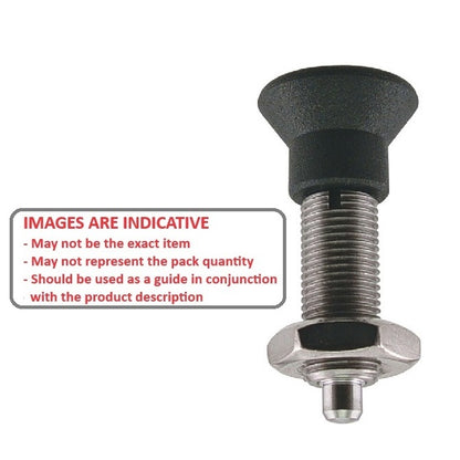 1081831 | PLIT-040-080-100-39-KPUN-S3 --- Indexing Pull Knob Plungers - M8 Fine - 8x1mm - 38.5 mm - 2.7 N No Collar - Stainless Steel 303 Similar to A2, 304, 18-8 Plunger