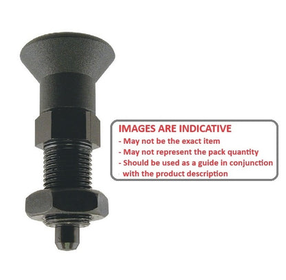 1081826 | PLIT-040-080-100-39-KPN-C --- Indexing Pull Knob Plungers - M8 Fine - 8x1mm - 38.5 mm - 2.7 N - Steel Plunger