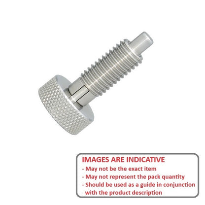 1086010 | PLST-095C-191-HKSL-013 --- Spring Plungers - 3/8-16 UNC - 9.53mm - 19.1 mm - 2.2 N Knurled Handle - Stainless Steel Plunger
