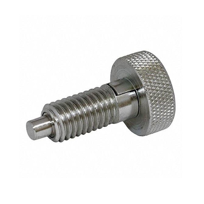 1086010 | PLST-095C-191-HKSL-013 --- Spring Plungers - 3/8-16 UNC - 9.53mm - 19.1 mm - 2.2 N Knurled Handle - Stainless Steel Plunger