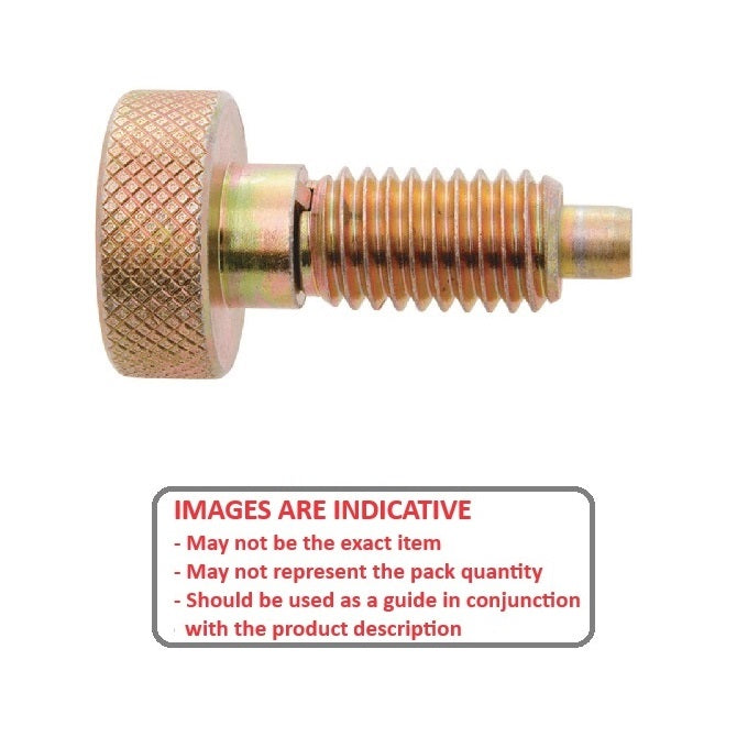 1076805 | PLST-079C-159-HKCLK-027 --- Spring Plungers - 5/16-18 UNC - 7.94mm - 15.9 mm - 4.5 N Knurled Handle - Steel Plunger