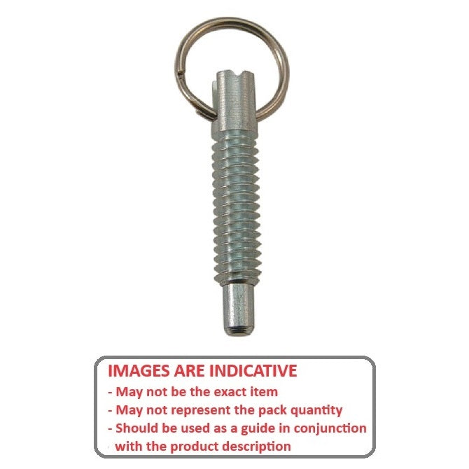 1086650 | PLST-095C-427-RCL-018 --- Spring Plungers - 3/8-16 UNC - 9.53mm - 30.5 mm - 8.9 N Ring Handle - Steel Plunger