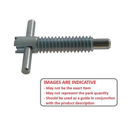 1110642 | PLST-159C-605-HTCL-022 --- Spring Plungers - 5/8-11 UNC - 15.88mm - 43.2 mm - 11.1 N Tee Handle - Steel Plunger