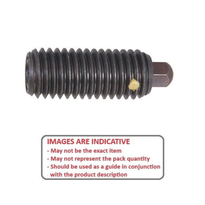 1110501 | PLST-159C-381-C-HXLK-113 --- Spring Plungers - 5/8-11 UNC - 15.88mm - 38.1 mm - 46.7 N No Handle - Steel Body with Acetal Plunger