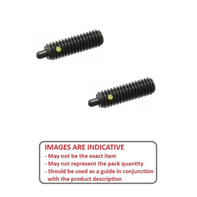 1062125 | PLST-050M-180-CLK-020 --- Spring Plungers - M5 - 5x0.8mm - x 18 12 mm - 6 N No Handle - Steel Plunger