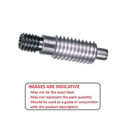 1086038 | PLST-095C-191-TAC-036 (250 Pcs) --- Spring Threaded Adapter Plungers - 3/8-16 UNC - 9.53mm - 19.1 mm - 6.7 N Non Locking - Steel Plunger