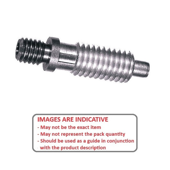 1076804 | PLST-079C-159-TACL-013 (250 Pcs) --- Spring Threaded Adapter Plungers - 5/16-18 UNC - 7.94mm - 15.9 mm - 3.3 N Locking - Steel Plunger