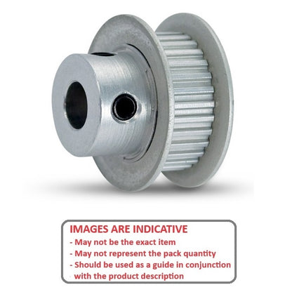 1125019 | P-MXL-021-064FF-AL-G-048 --- Inch Timing Pulleys - 21 tooth - 6.4x4.763 mm 2.032mm Pitch MXL - Aluminium Pulley