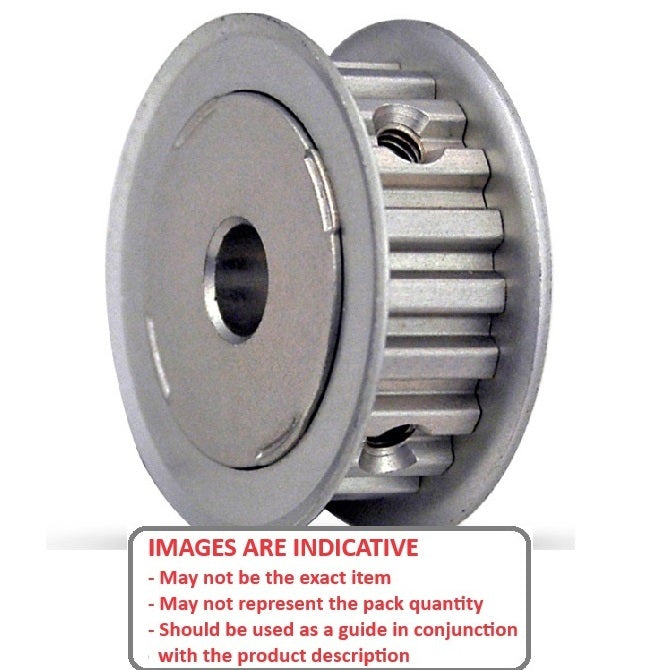 1130474 | P-030H-025-060FF-ALN-G-080 --- Metric Timing Pulleys - 25 tooth - 6x8 mm 3mm Pitch - Aluminium Pulley