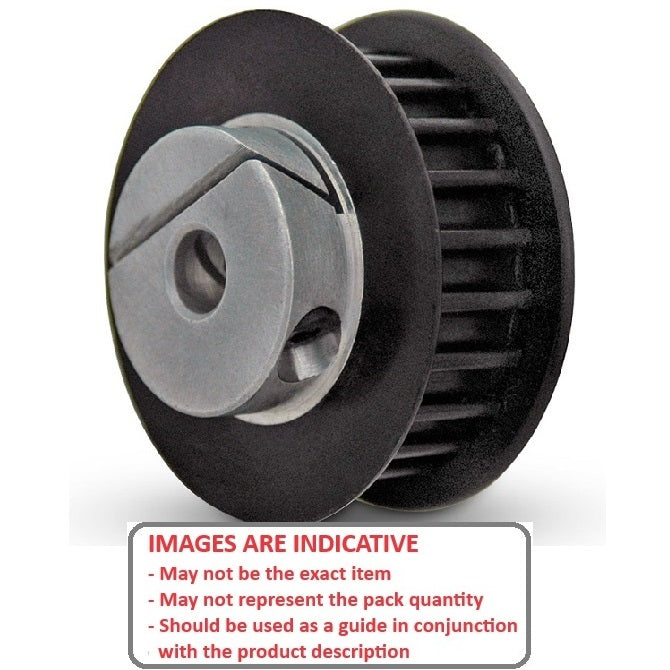 1093853 | P-050H-011-090FF-PP-E-040 (5 Pcs) --- Metric Timing Pulleys - 11 tooth - 9x4 mm 5mm Pitch - Plastic Pulley