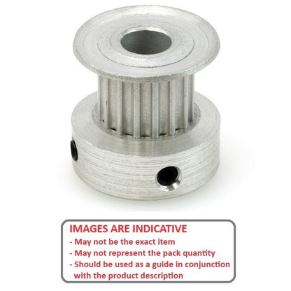 1116242 | P-030H-018-060FH-AL-G-060 --- Metric Timing Pulleys - 18 tooth - 6x6 mm 3mm Pitch - Aluminium Pulley
