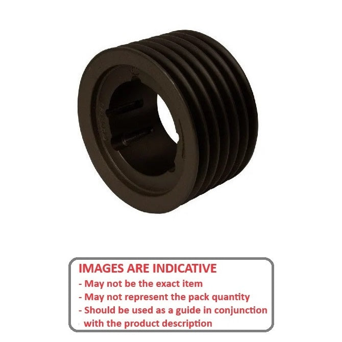 1171314 | PPV-J-107-QJA --- Poly V Pulleys - 67.31 mm - 6 - 68.07 J Section - Steel - Black Oxide Pulley